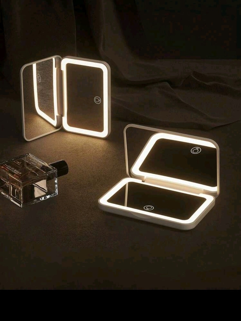 Compact LED Lighted Makeup Mirror - Pink - Picture 2 of 11